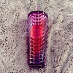 Starbucks 2021 Purple Pink Disco Grid 24oz Tumbler